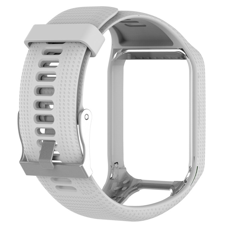 Reposição Ajustável Da Correia Do Relógio De Pulso De Silicone Para Tomtom 2/3 - Branco-3
