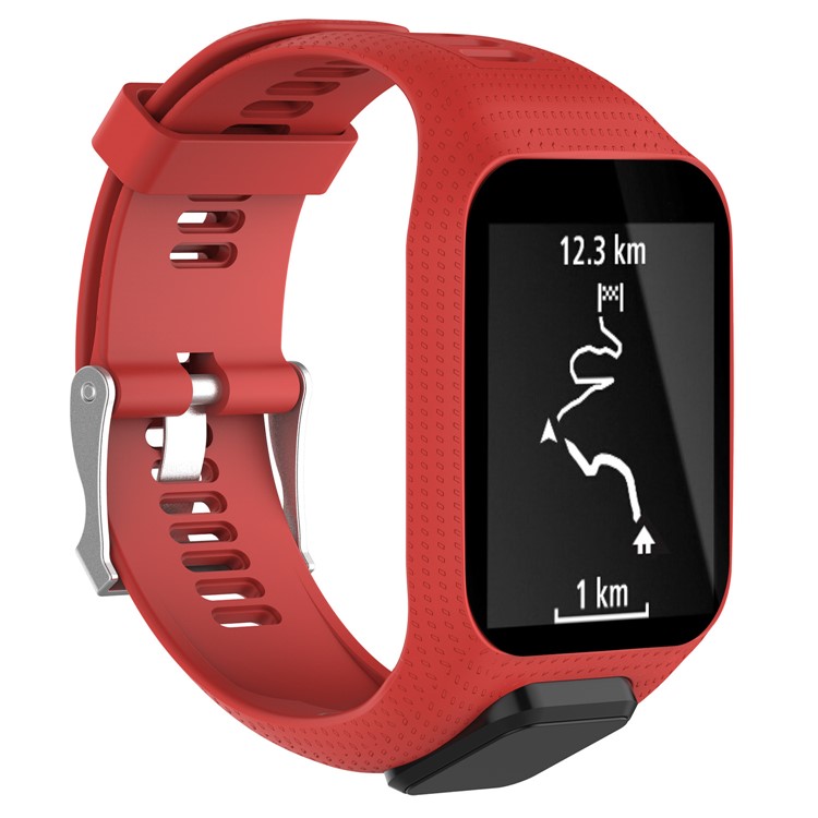 Soft Silicone Wrist Watch Band Strap for Tomtom 2/3 - Red-3