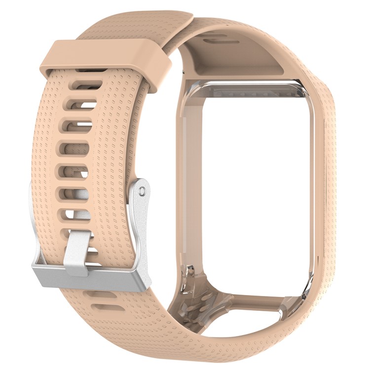 Adjustable Silicone Wrist Watch Band with Pin Buckle for Tomtom 2/3 - Khaki-3