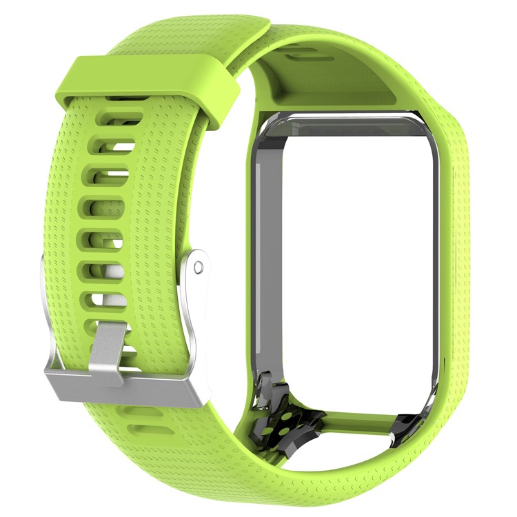 Flexible Silicone Wrist Watch Strap Replacement for Tomtom 2/3 - Green-2