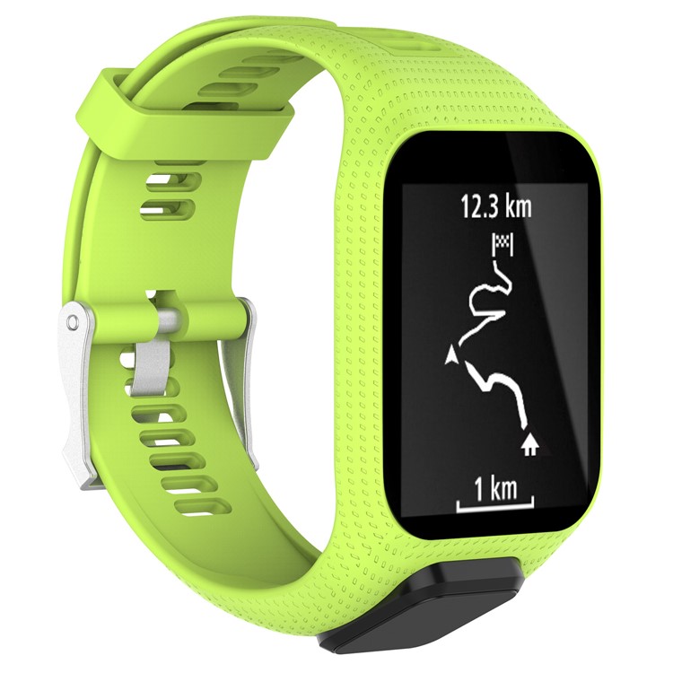 Flexible Silicone Wrist Watch Strap Replacement for Tomtom 2/3 - Green-3