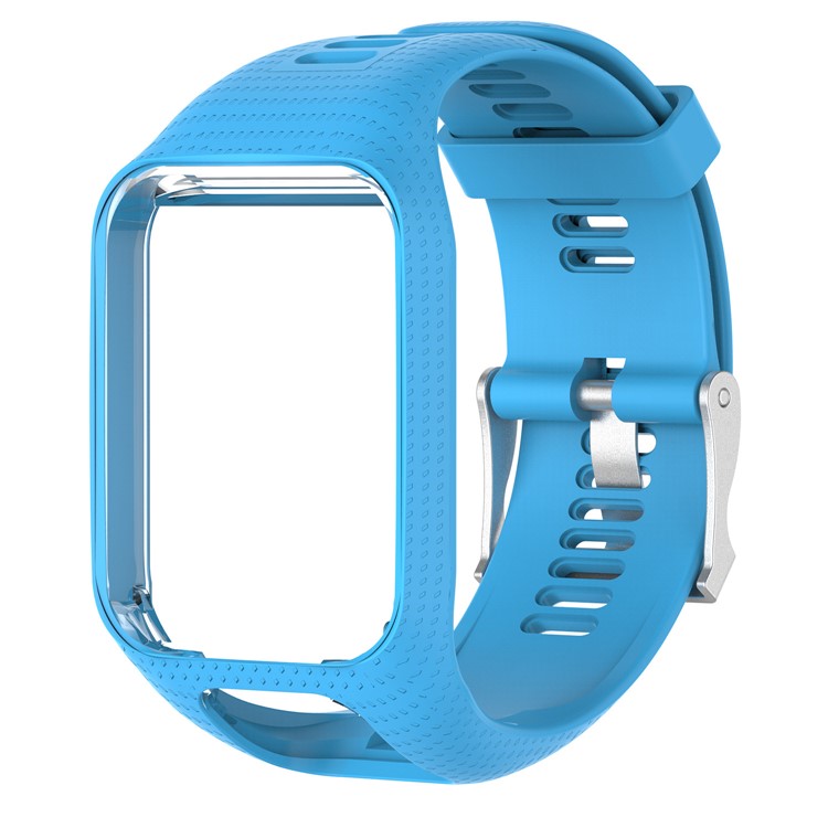 Für TomTom 2/3 Weiches Silikonarmband Mit Dornschließe - Baby Blau-1