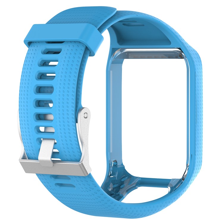 Für TomTom 2/3 Weiches Silikonarmband Mit Dornschließe - Baby Blau-3