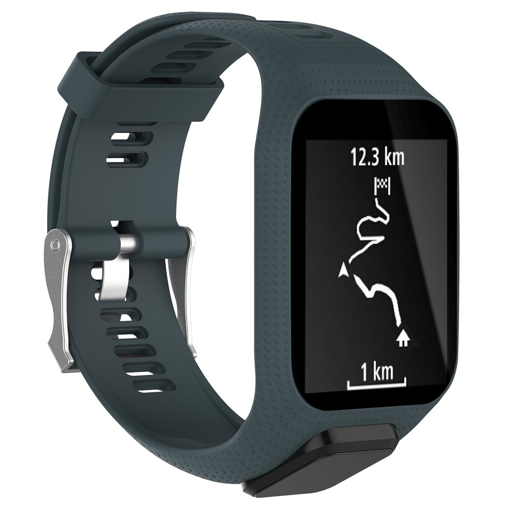 Banda de Reloj de Pulsera de Silicona Ajustable Para Tomtom 2/3 - Azul Oscuro-2