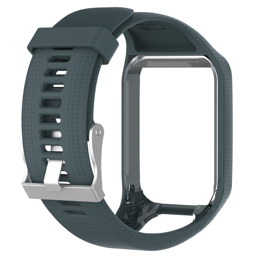 Banda de Reloj de Pulsera de Silicona Ajustable Para Tomtom 2/3 - Azul Oscuro-3