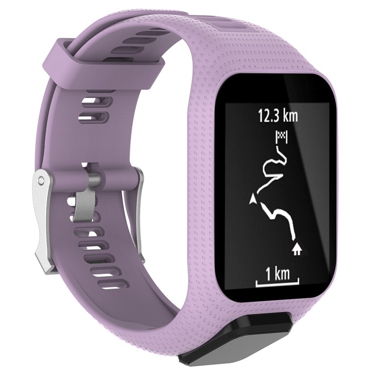 Soft Silicone Wrist Watch Band Replacement for Tomtom 2/3 - Purple-2