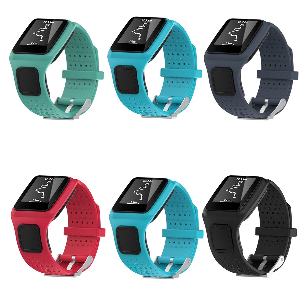 Sangle de Bracelet en Silicone en Silicone Pour Tomtom Multi-sport Runner 1 - le Noir-6