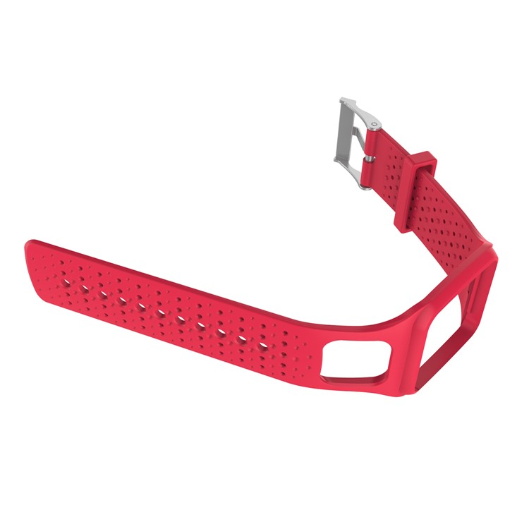 Soft Silicone Wrist Watch Band Replacement Strap for TomTom Multi-sport Runner 1 - Red-3