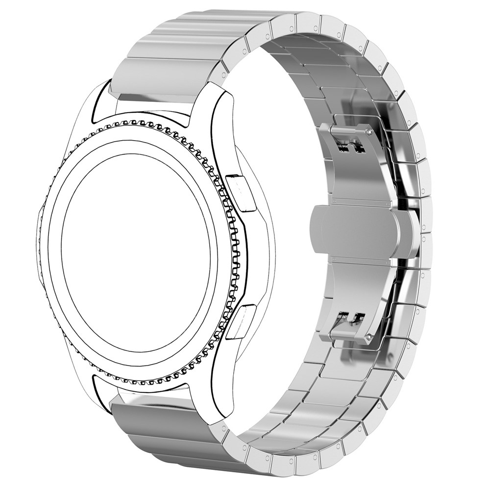 Bande De Montre De Chaîne De Lien D'acier Inoxydable Solide Pour L'engrenage De Samsung S3 Classique / Frontière S3 - Couleur Argent-2