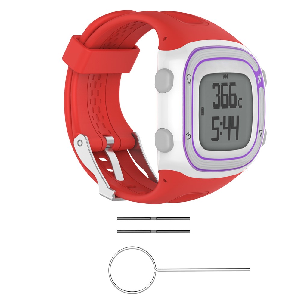 Силиконовый тонкий ремешок с установочными инструментами для garmin forerunner 10 / предшественник 20 - красный