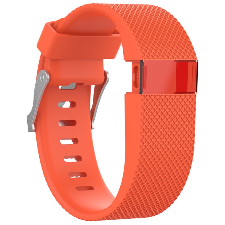 Soft Silicone Wrist Watch Band with Installation Tools for Fitbit Charge HR - Orange / Size: L-2