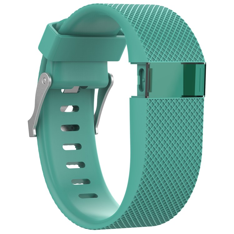 Silicone Flexible Watch Band Replacement for Fitbit Charge HR - Cyan / Size: S-2