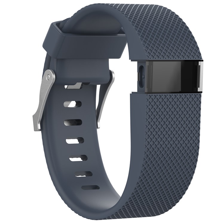 Per Cinturino In Silicone Con Cinturino In Silicone Morbido Da Polso Fitbit Charge HR - Nero Blu / Taglia: S-3