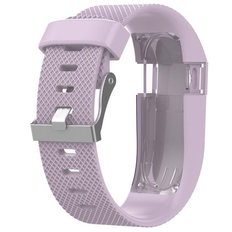 Silicone Watch Straps Replacement for Fitbit Charge HR - Light Purple / Size: L-3