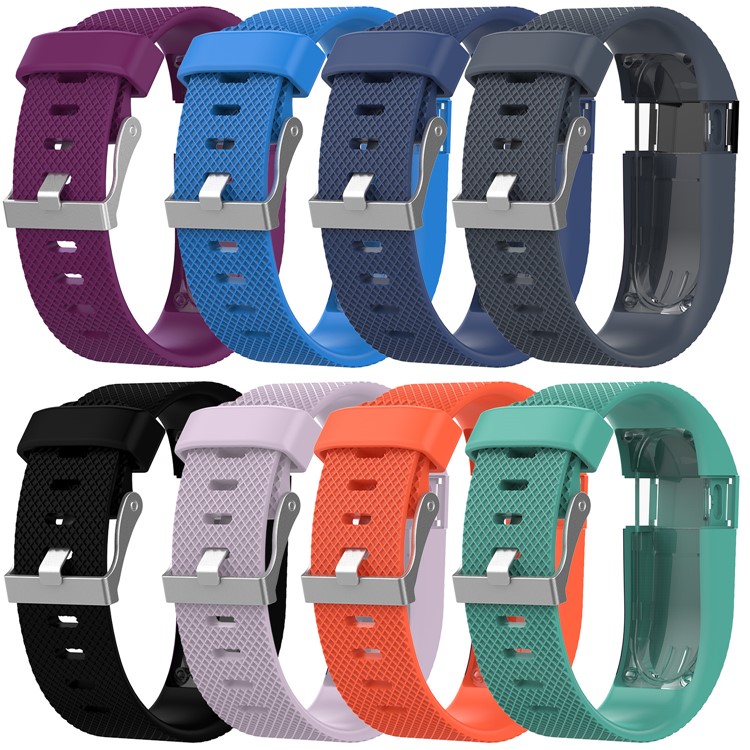 Silicone Replacement Watch Band for Fitbit Charge HR - Dark Purple / Size: S-4