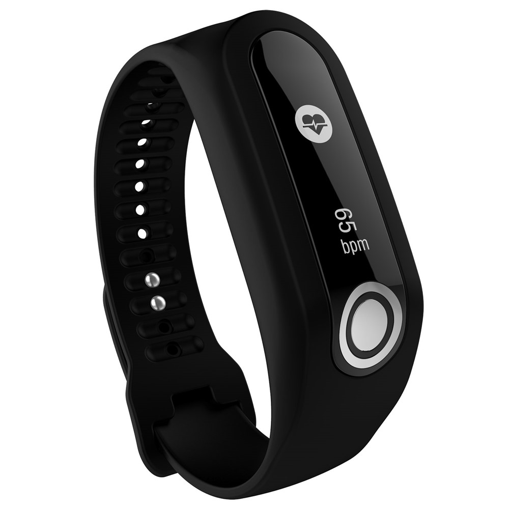 Soft Silicone Wrist Watch Band Replacement for TomTom Touch - Black-3