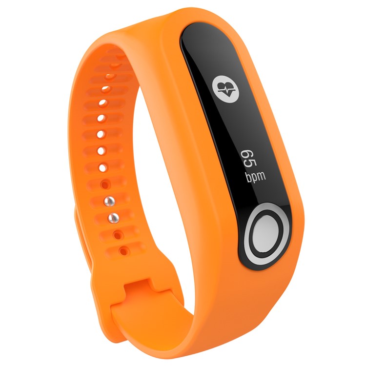 Soft Silicone Wrist Watch Band Strap for TomTom Touch - Orange-3