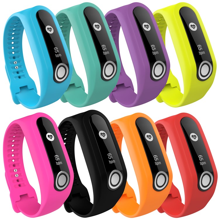 For TomTom Touch Flexible Silicone Wrist Watch Band Strap - Yellowgreen-4