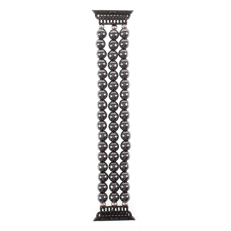 XINCUCO Luxury Hematite Decor Elastic Stretch Watch Band Bracelet for Apple Watch Series 3/2/1 42mm-2