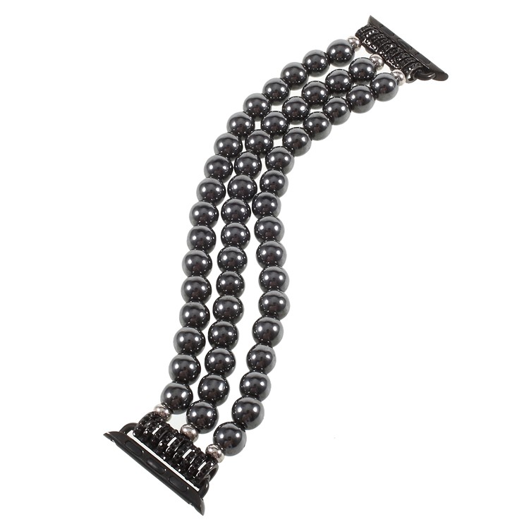 XINCUCO Luxury Hematite Decor Elastic Stretch Watch Band Bracelet for Apple Watch Series 3/2/1 42mm-3