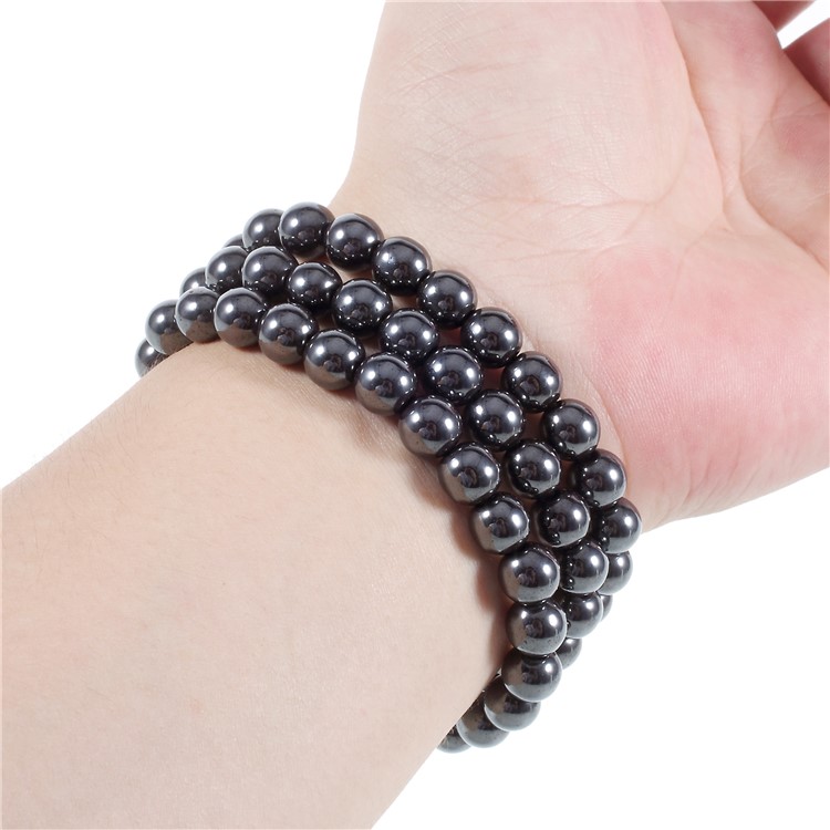 XINCUCO Luxury Hematite Decor Elastic Stretch Watch Band Bracelet for Apple Watch Series 3/2/1 42mm-6