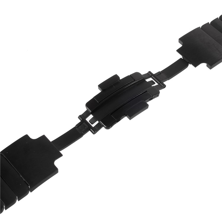 XINCUCO 316L Stainless Steel Watch Strap with Butterfly Buckle for Apple Watch Series 3/2/1 42mm - Black-5