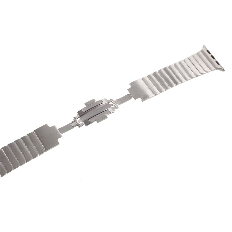XINCUCO 316L Stainless Steel Watch Band with Butterfly Buckle for Apple Watch Series 3/2/1 42mm - Silver Color-5