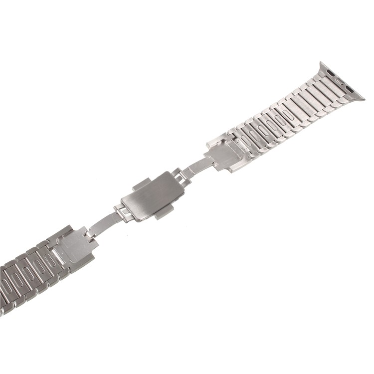 XINCUCO 316L Stainless Steel Watch Band with Butterfly Buckle for Apple Watch Series 3/2/1 42mm - Silver Color-6