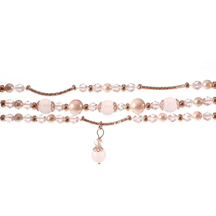XINCUCO Frauen Exquisite Perlen Achat Armband Uhrenarmband Für Apple Watch-Serie 3/2/1 38mm - Rosa-2