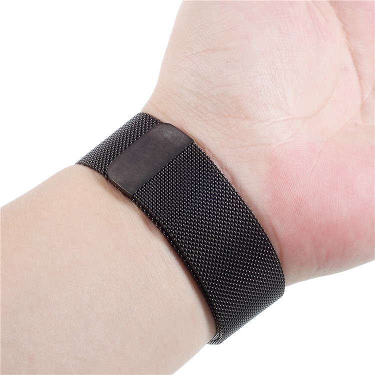 XINCUCO Magnetic Milanese Metal Wrist Watch Strap for Apple Watch Series 3/2/1 38mm - Black-7