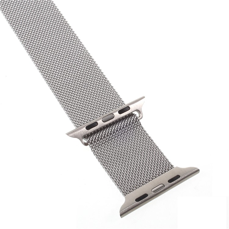 XINCUCO Magnetic Milanese Loop Metal Watch Band for Apple Watch Series 5 4 40mm / Series 3 2 1 38mm - Silver Color-2