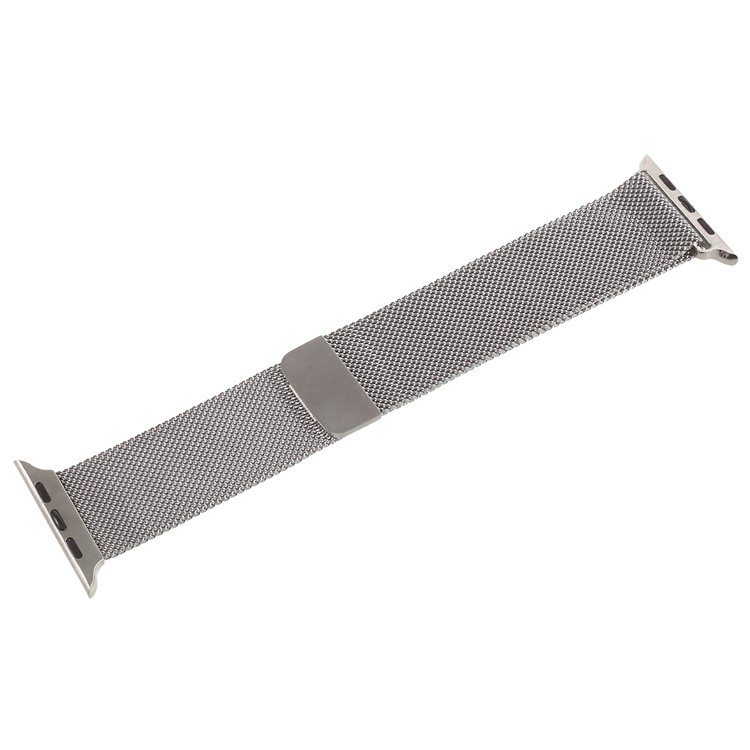 XINCUCO Magnetic Milanese Loop Metal Watch Band for Apple Watch Series 5 4 40mm / Series 3 2 1 38mm - Silver Color-4