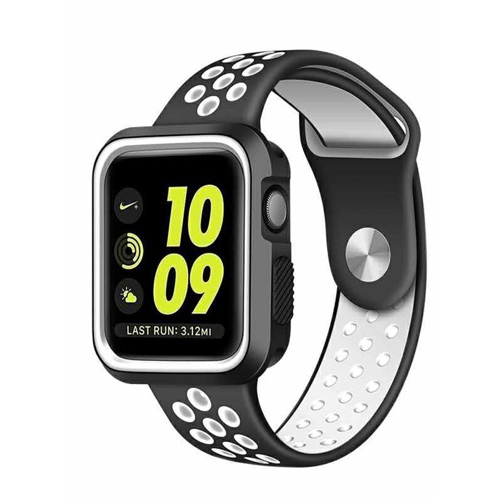 Shop Breathable Hollow Holes Silicone Watch Band for Apple Watch Series