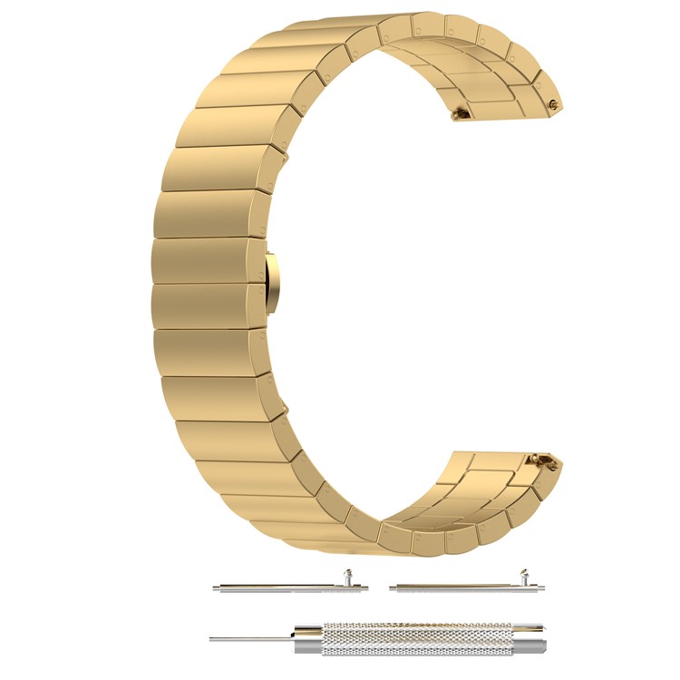 Butterfly Clasp Stainless Steel Watch Strap for Samsung Gear Sport - Gold Color-3
