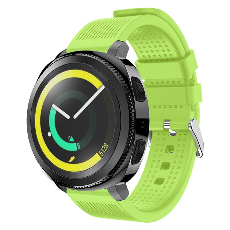 Forehead Wrinkles Texture Soft Silicone Watch Wrist Band for Samsung Galaxy Gear Sport - Green-3