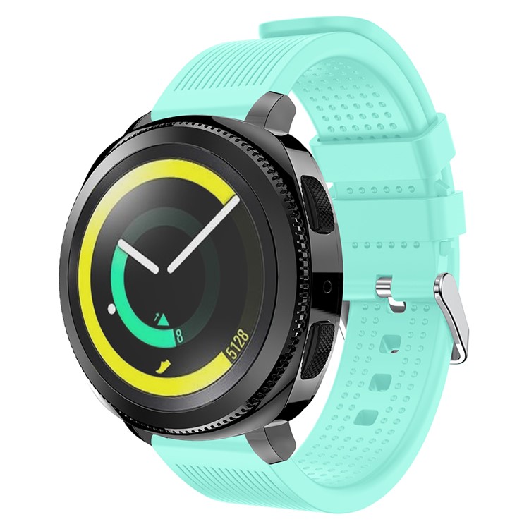 Rugas Da Testa Textura Pulseira De Pulso De Silicone Suave Para Samsung Galaxy Gear Sport - Ciano-3