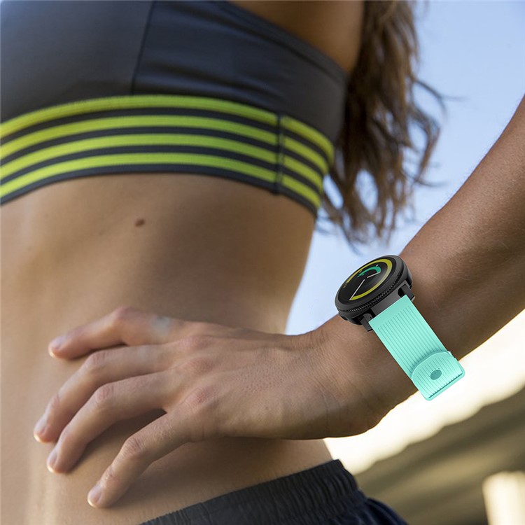 Rugas Da Testa Textura Pulseira De Pulso De Silicone Suave Para Samsung Galaxy Gear Sport - Ciano-5