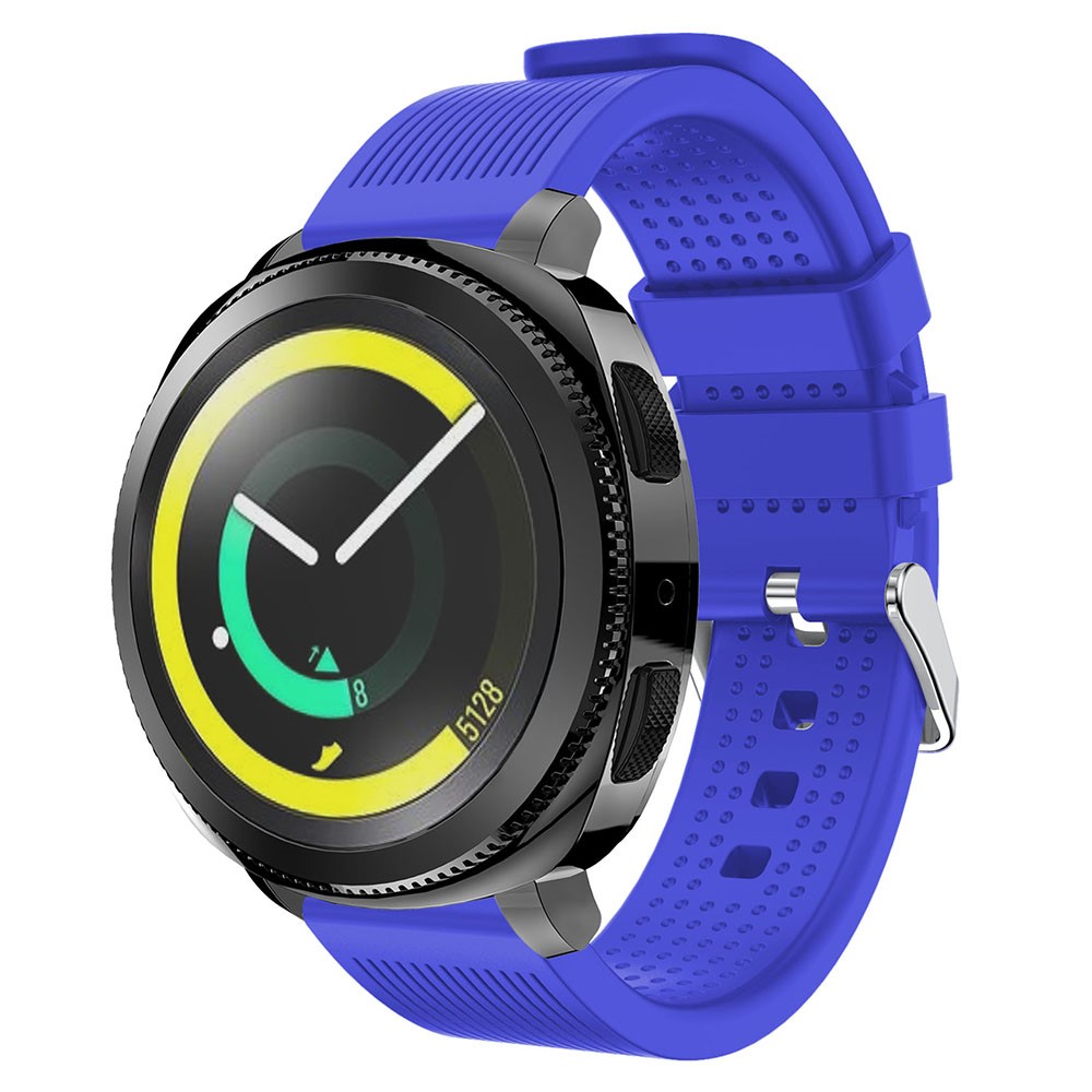 Forehead Wrinkles Texture Soft Silicone Watch Replacement Band for Samsung Galaxy Gear Sport - Purple-2