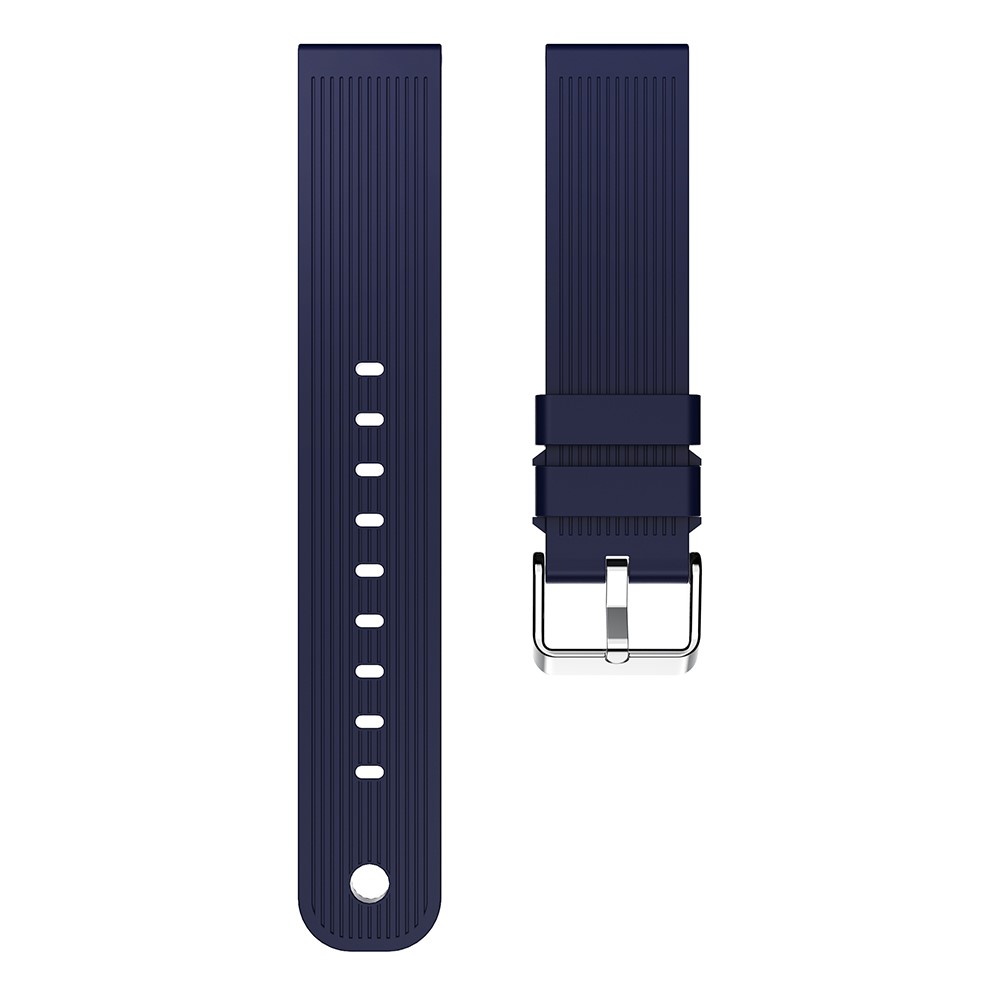 20mm Forehead Wrinkles Texture Soft Silicone Watch Replacement Strap for Samsung Galaxy Gear Sport - Dark Blue-3