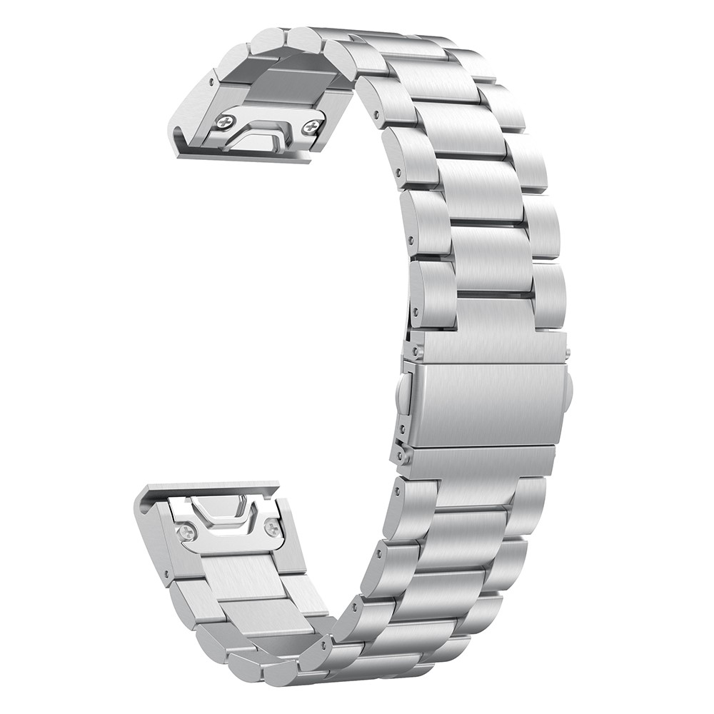 22mm Stainless Steel Watchband Bracelet Strap Replacement for Garmin Fenix5/Forerunner 935 - Silver Color-3