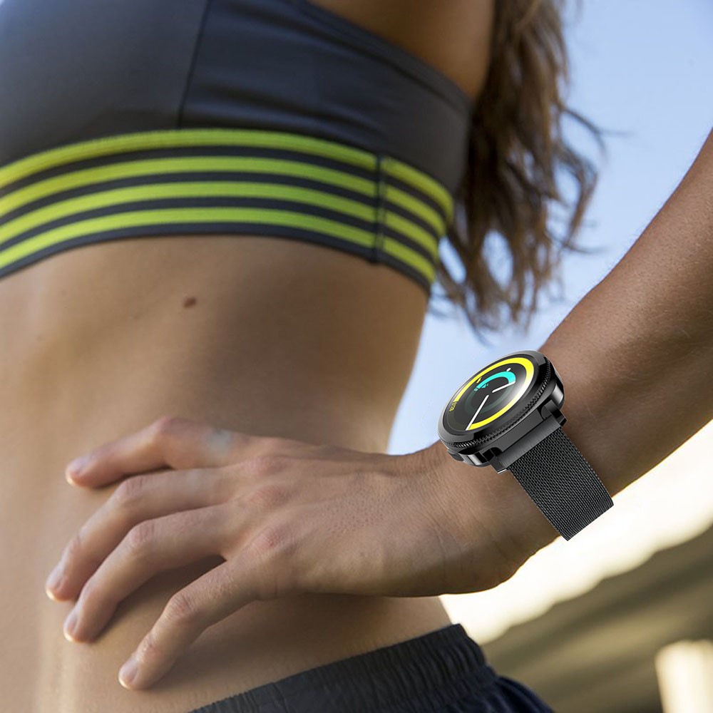 Mesh Magnetische Milanese Edelstahlband Armband Für Samsung Gear Sport - Schwarz-5