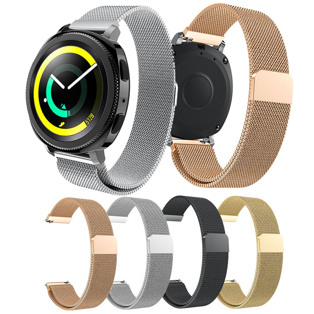 Mesh Magnetische Milanese Edelstahlband Armband Für Samsung Gear Sport - Schwarz-6