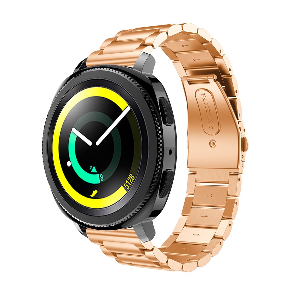 Classic Stainless Steel Solid Watch Band for Samsung Gear Sport - Rose Gold Color-3