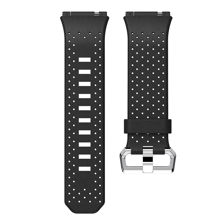 Correa De Repuesto De Reloj De Cuero Genuino Para Fitbit Iónico - Negro-4