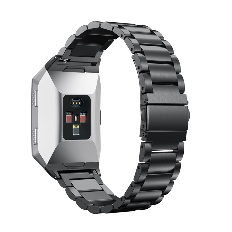 Elegant Stainless Steel Watch Band Replacement 18mm for Fitbit Ionic - Black-2
