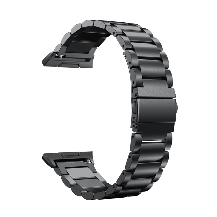 Elegant Stainless Steel Watch Band Replacement 18mm for Fitbit Ionic - Black-3