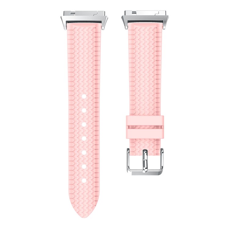 For Fitbit Ionic Cool Tire Adjustable Soft Silicone Watch Band Wrist Strap - Pink-4