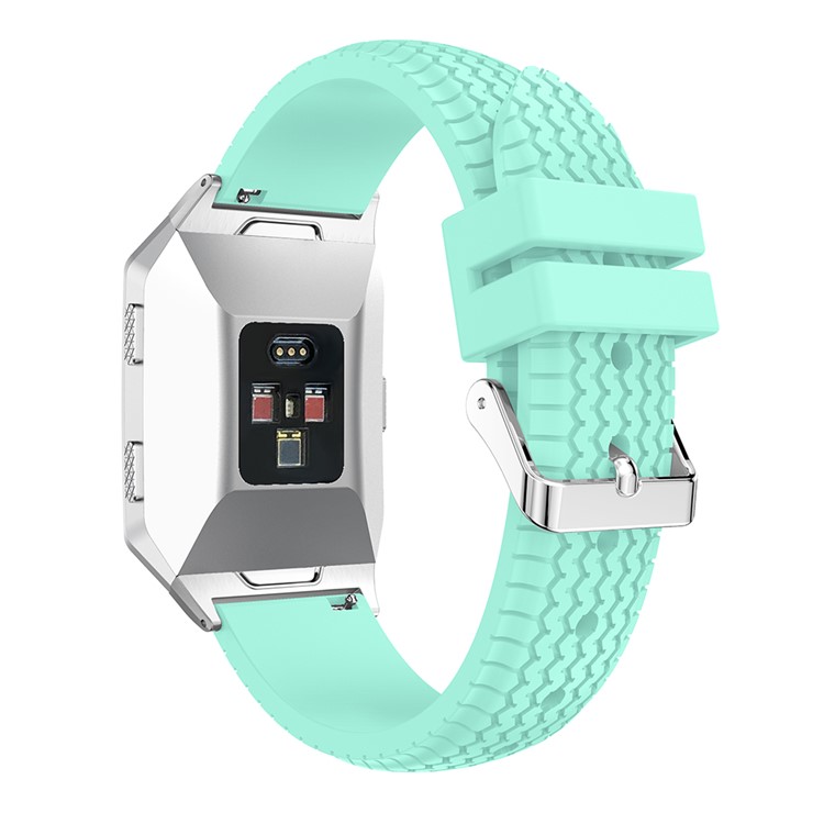 Cool Tire Soft Silicone Adjustable Strap with Connector for Fitbit Ionic - Cyan-2