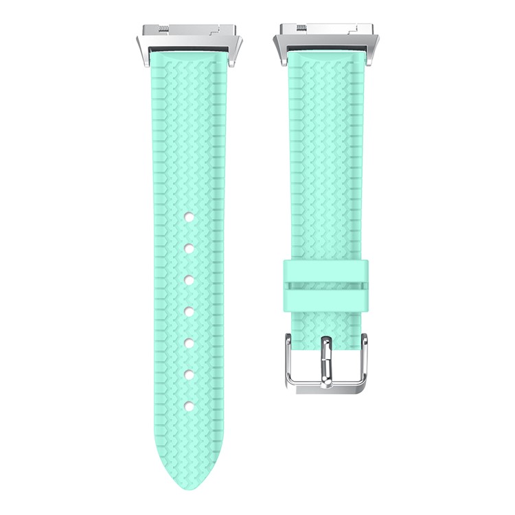 Cool Tire Soft Silicone Adjustable Strap with Connector for Fitbit Ionic - Cyan-4