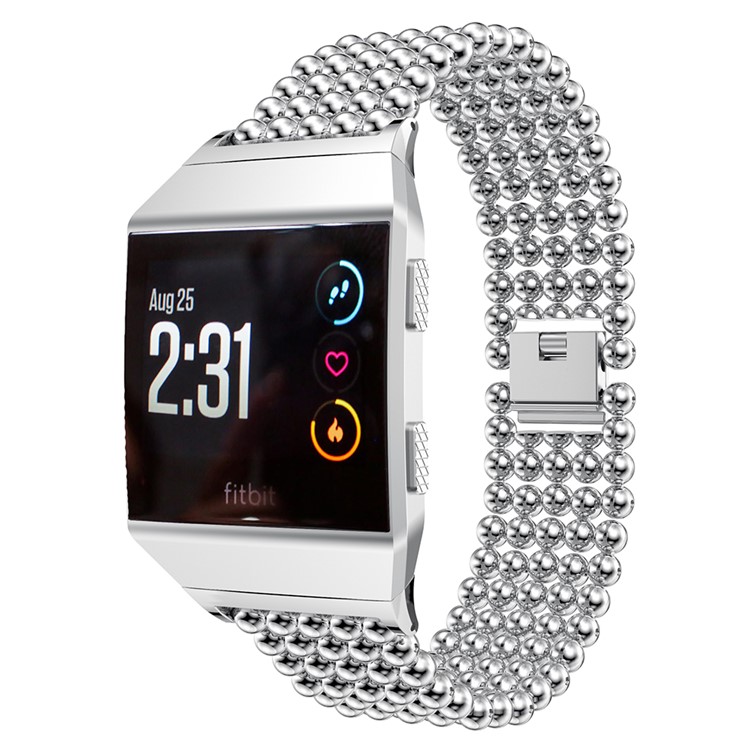 

5 Бисера Сплава Замена Часов С Разъемом Для Fitbit Ионных - Серебряный Цвет